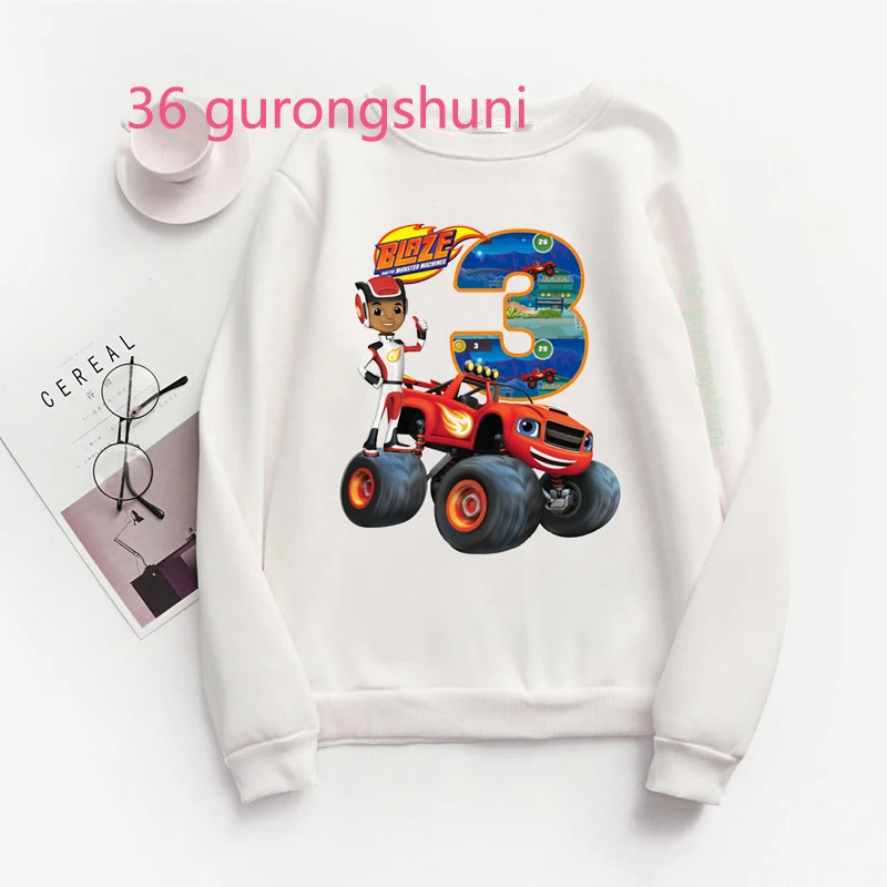 Children Baby Boy Hoodies Kids Clothes girl Boys Clothing Girls Sweatshirts Blaze And The Monster Machines Anime Winter Hoodie