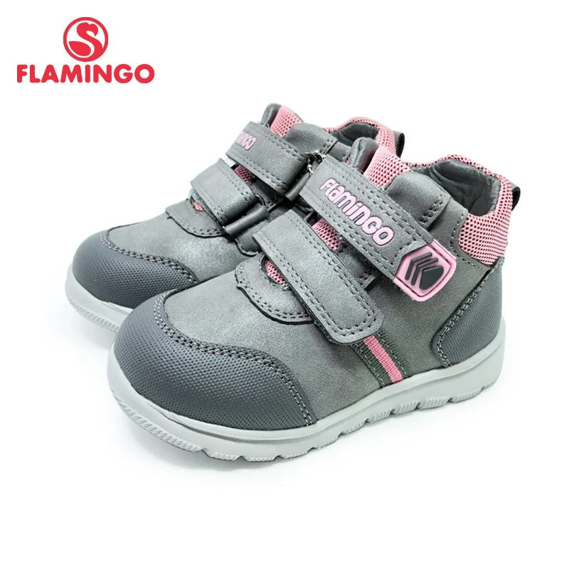 FLAMINGO sonbahar keçe yüksek kalite gri çocuk çizmeleri boyutu 22-27 kaymaz Shose kız için ücretsiz kargo 202B-Z5-2042