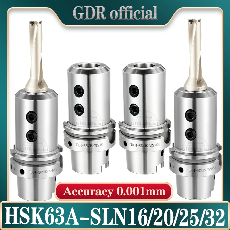 U Drill Side Fixed Tool Holder HSK63 HSK HSK63A SLN SLN16 SLN20 SLN25 SLN32 SLN40 U drill tool holder bracket tool Collet