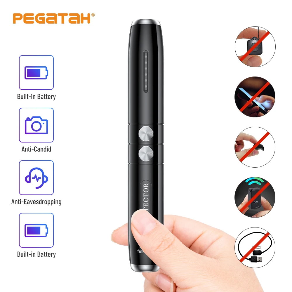 T8 Pen detector Anti gadget Wiretapping bug Detector Bug Gadget Wireless RF Signal Audio GSM Anti GPS Car Tracking Wiretapping