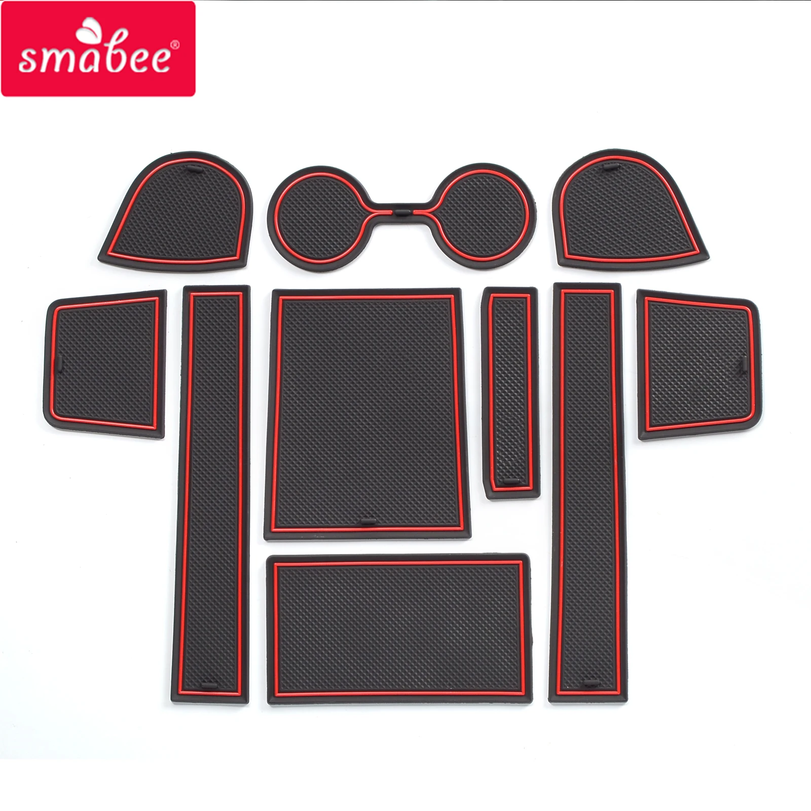 

Smabee Anti-Slip Gate Slot Cup Mat for BMW 4 Series 2021 Coupe Non-Slip Door Groove Pads Interior Accessories Rubber 10pcs