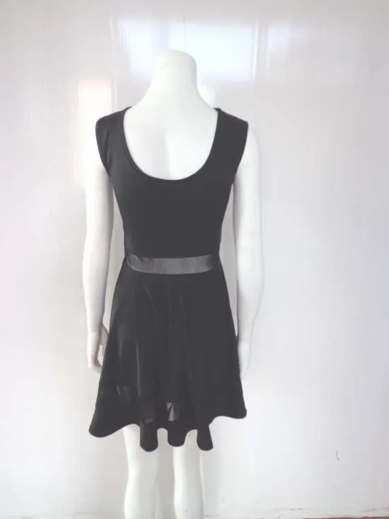 Minivestido para mujer, vestido negro ajustado, informal, elegante