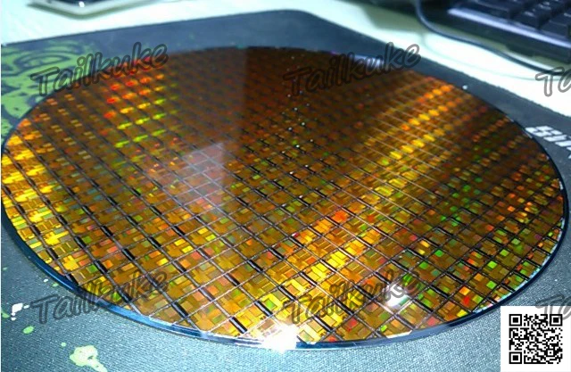 Wafer de silicone com chip completo, wafer de silício de cristal único