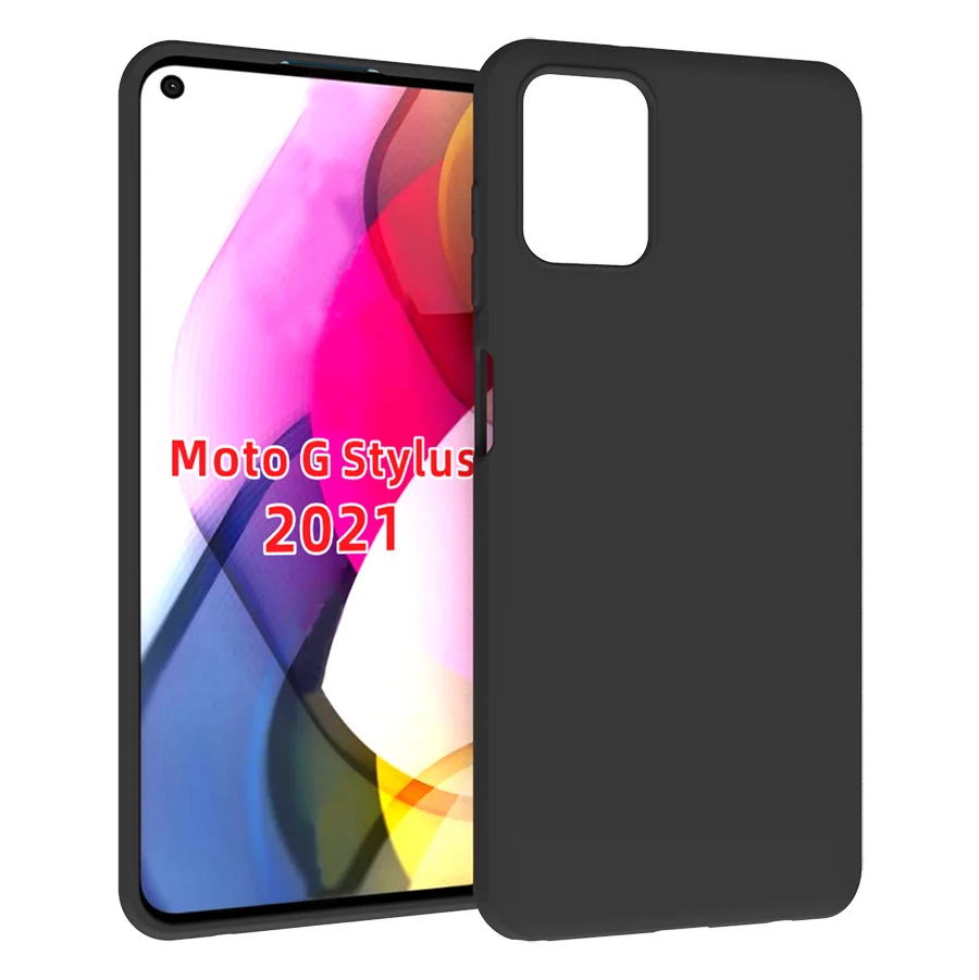 black matte Non-Slip Skid-proof  Soft TPU Transparent Silicone Clear Case Cover for Motorola Moto G Stylus 2021