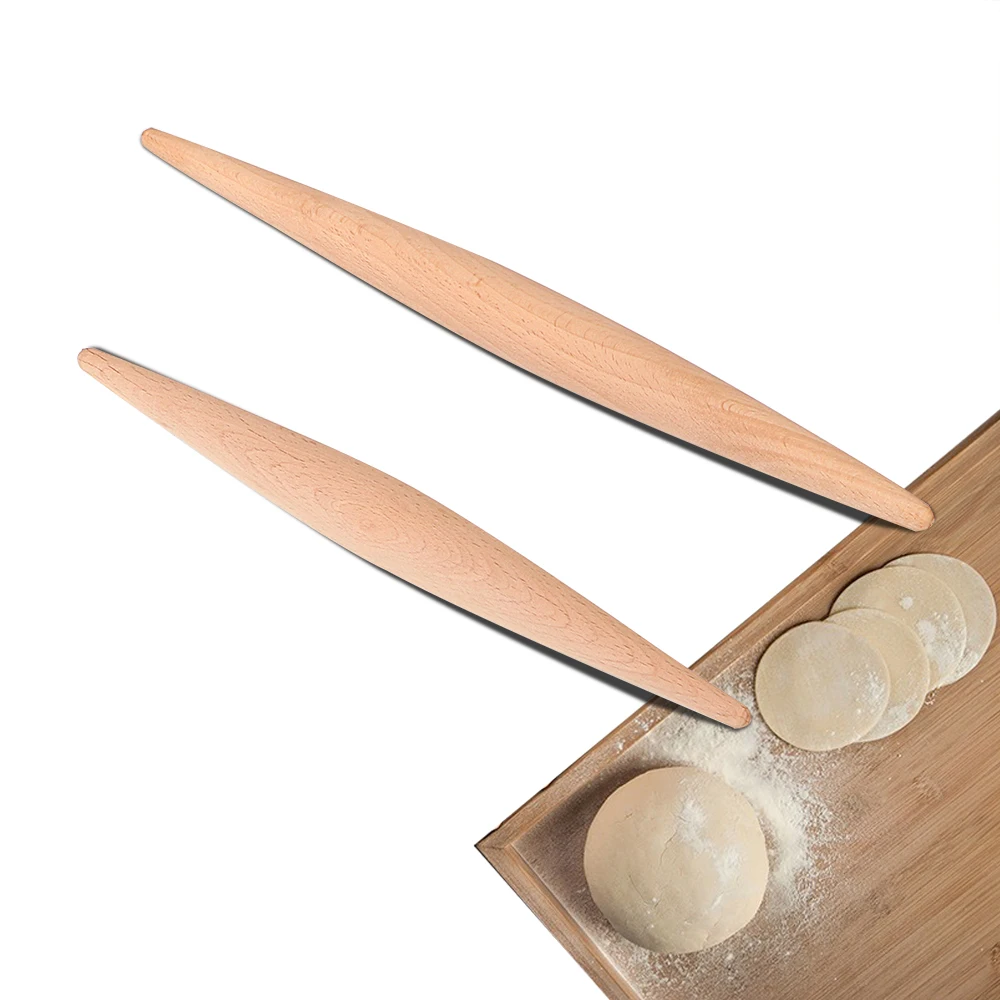 Non-Stick Bakeware Cooking Tool Wood 23 cm /28 cm Rolling Pin Pasta Dumpling Skin Maker Fondant Cake Dough Roller Double Tip