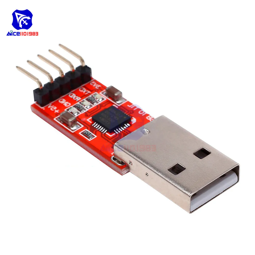 diymore CP2102 USB to UART TTL Serial STC Programmable Module PL2303 Super Brush Line for Arduino with 4 Pin Dupont Jumper Wire