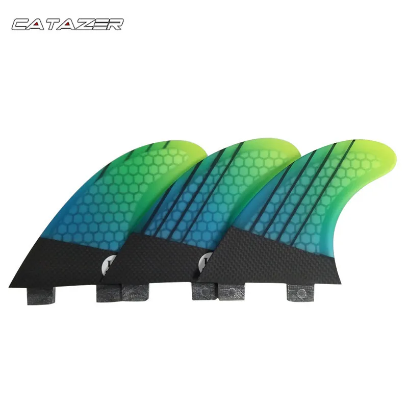 Surfing Accessories G5 Surfboard Tail Rudder Gradient Color Fish Fin Surfing Accessories UPSURF Glass Fiber Honeycomb Tail Fin