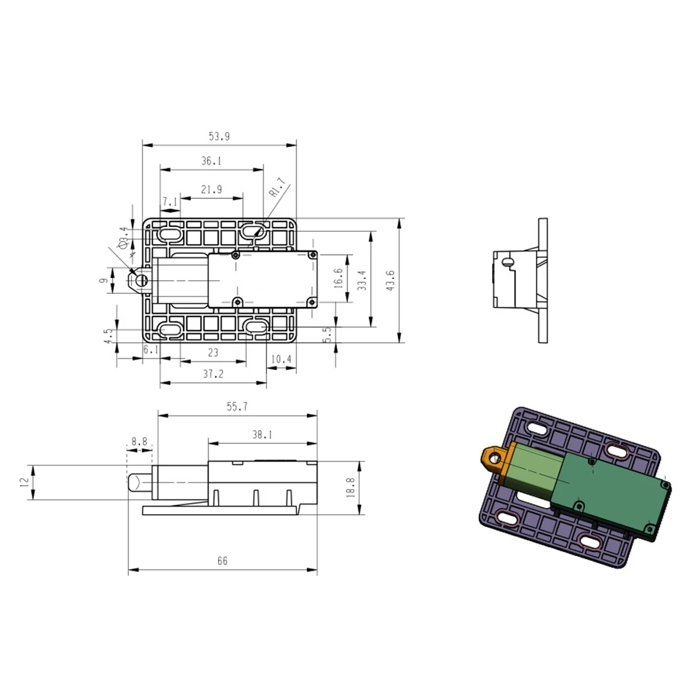 DC 3.6V Linear Actuator 6MM Linear Motor Controller Thrust 8N Micro Linear Actuator DC ยกมอเตอร์120มิลลิเมตร/วินาที