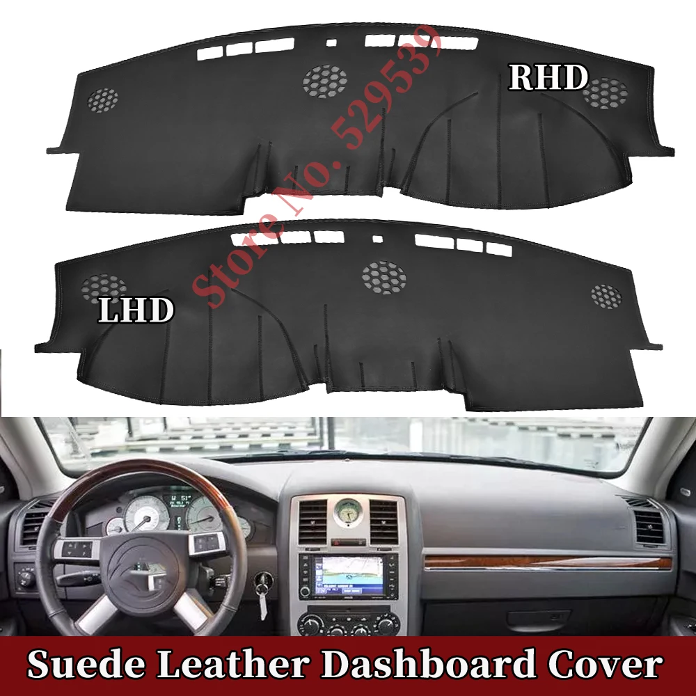 

Автомобильный Стайлинг, замшевый кожаный коврик для приборной панели, коврик для приборной панели, автоаксессуары для Chrysler 300C G1 2005-2010 2006 2007 2008