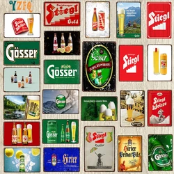 Austria  Beer Metal Tin signs  Plaque Metal Vintage Wall Bar Home Art Retro Craft Cinema Decor 30X20CM DU-9311A