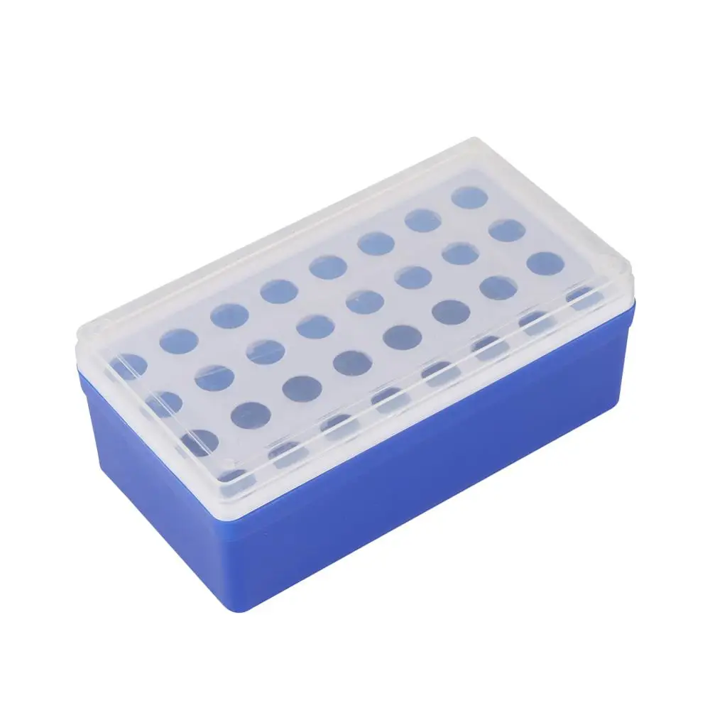 Plastic 32 Sockets 5ml Centrifuge Tube Holder Rack With Clear Cover Laboratory Test Tube Bracket Box Laboratory Supplies 1 Pc