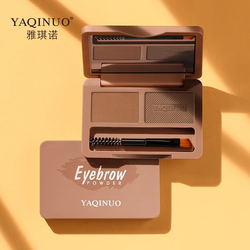 

Eyebrow Palette Kit 2 Colors in 1 Eyebrow Podwer Includes Longwear Brow Powder Dual-ended Angled Tip Eyebrow Brush