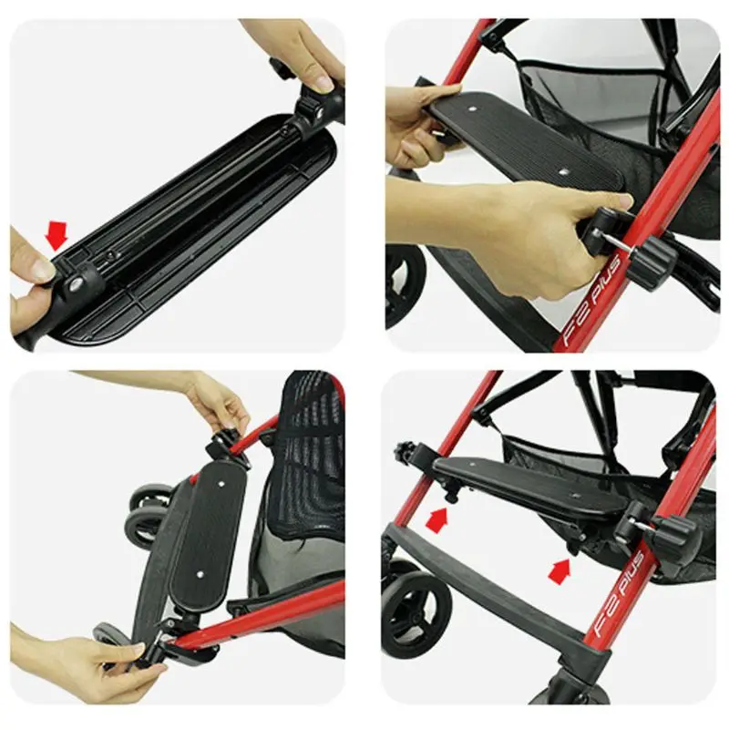 Pedal ajustável para carrinho de bebê, pedal para descanso de pé, apoio para os pés, acessórios para carrinho de bebê, transporte infantil, extensão de pés, placa de pé