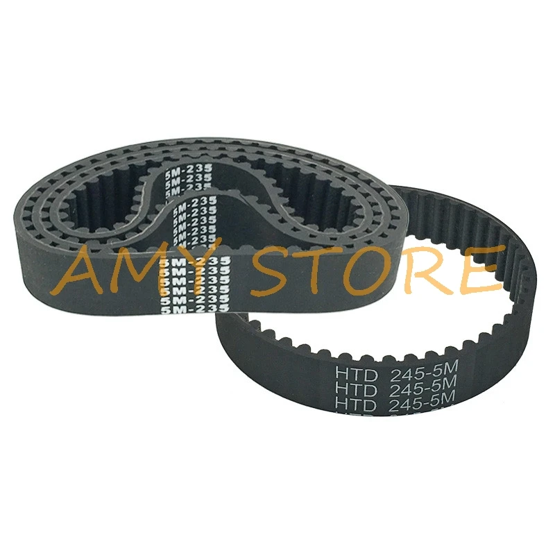 1PC Arc Timing Belt Width 10/12/15/18/20/25/30mm 46 47 48 49 Teeth Synchronous Transmission Belt HTD230-5M 235-5M 240-5M 245-5M