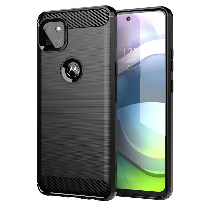 For Motorola Moto G 5G Case Bumper Rubber Silicone Carbon Fiber Cover For Motorola Moto G 5G Phone Case For Moto G 5G Case 6.7
