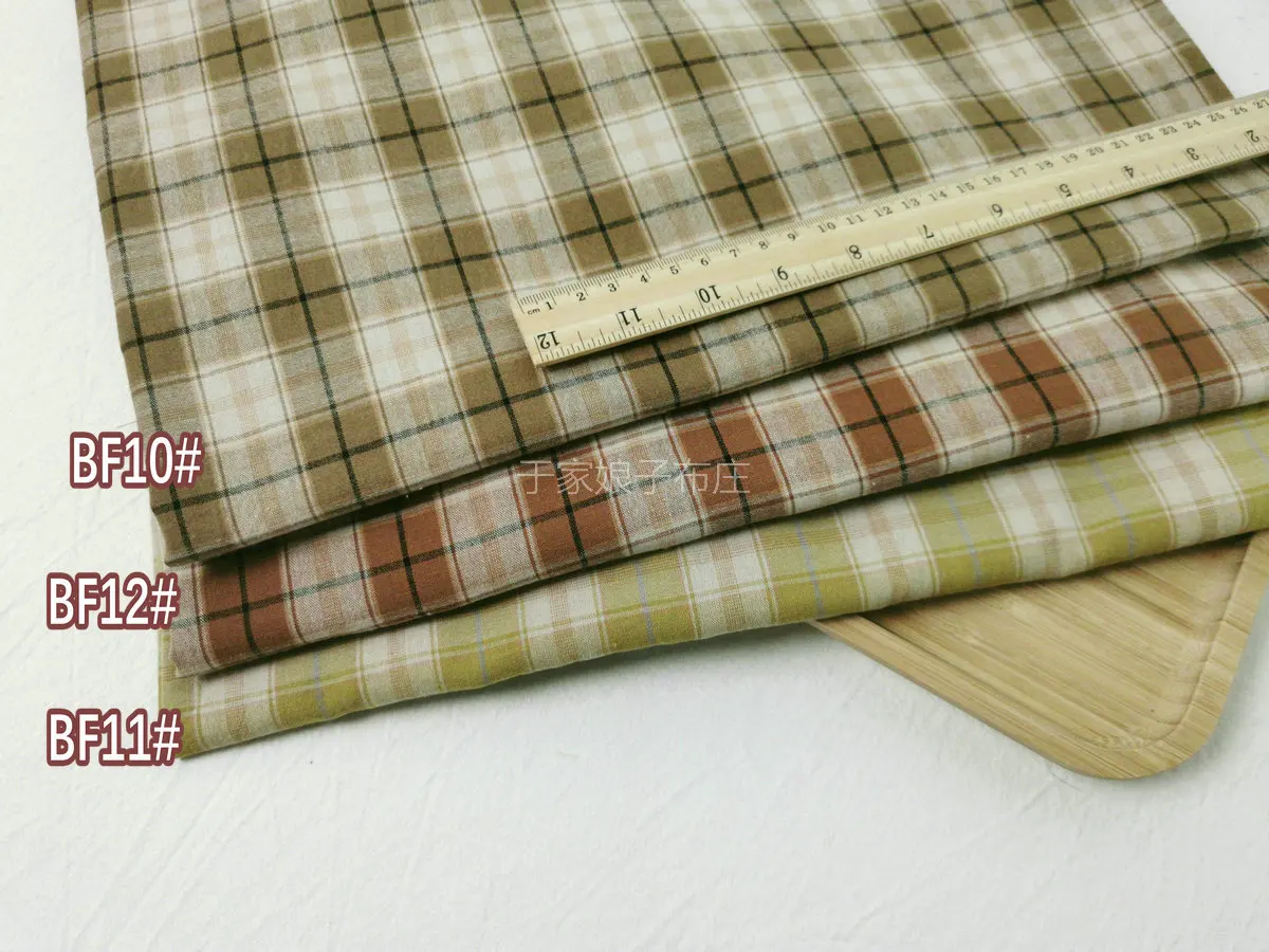 145x50cm Retro Yarn Dye Plaid Cotton  Fabric Yarn-Dyed Making Men\'s and Women\'s Clothing  Kids\' Shirts Cloth