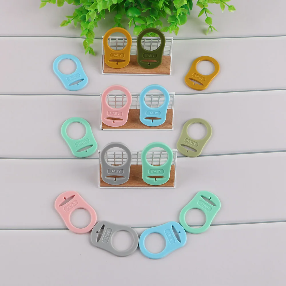 Pacifier Holder Clip Adapter Silicone Button Mam Ring 5/10Pcs Multi Colors Silicone Button Components For Jewelry Making