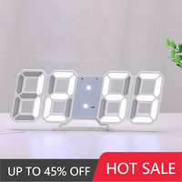 3D LED Digital Clock for Living Room Decor,Digital Wall Clock LED Numeral, Home Clock with Dimmer Luminous Clock