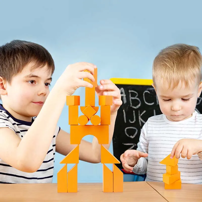 2020 Nieuwe 18Pcs Kinderen Houten Creatieve Balans Bouwstenen Baby Stapel Balance Game Vroege Onderwijs Speelgoed Met Opslag tas