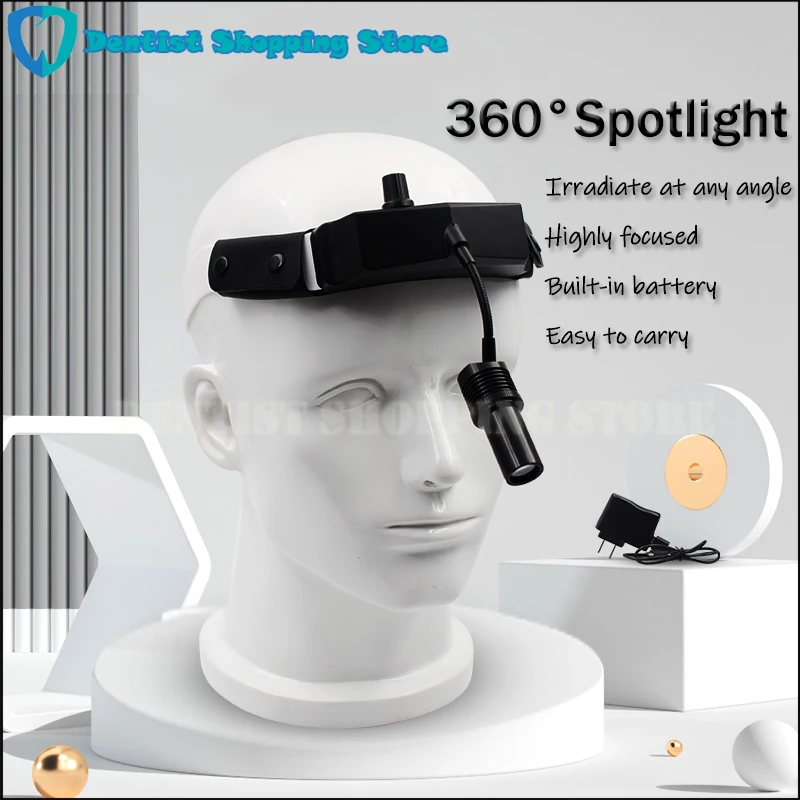 Medical Surgical Head Light With the 360° Lamp Arm Adjustable Focusing Point Illumination Detector Examination For Dental Tool