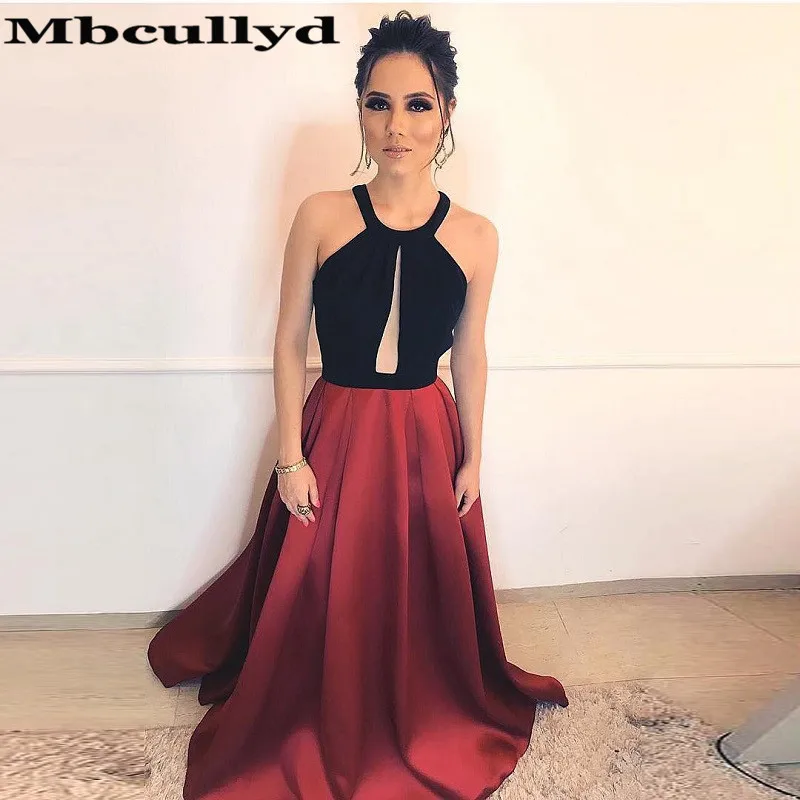 

Mbcullyd Two Colors A-line Prom Dresses Long 2023 Red Carpet Evening Dress For Women vestido de formatura Cheap Plus Size