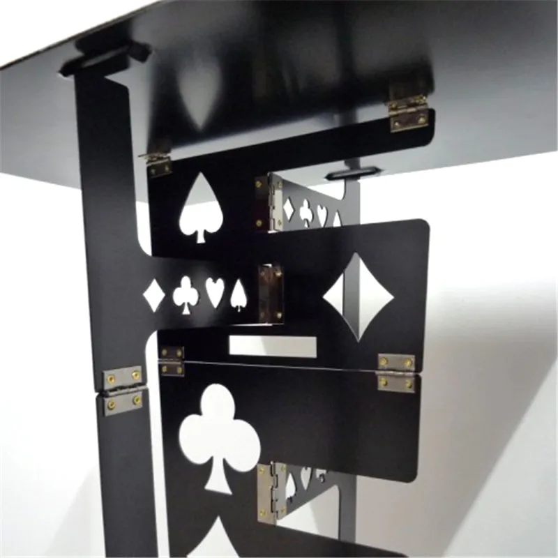 Aluminum Magic Folding Table (Alloy,Black Color) Magicians Best Table Stage Close Up Illusions Gimmick Accessories Magic Tricks