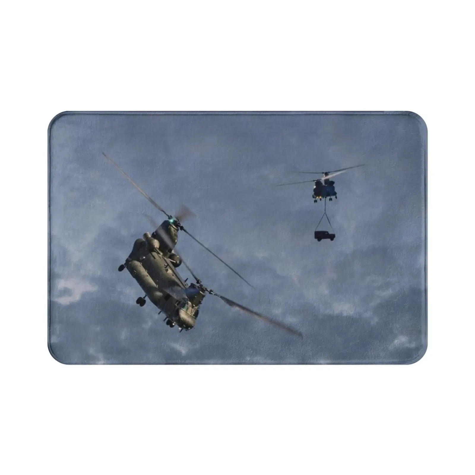 Chinooks-Evening Lift Carpet Mat Rug Cushion Soft Chinook Raf Chinook Chinook Hc2 Wokka Wokka Woka Woka Boeing Ch47 Twin