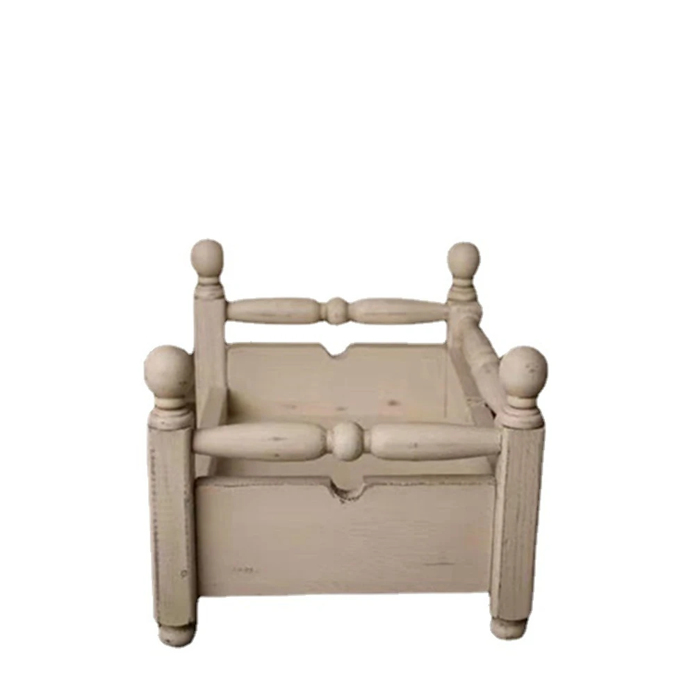 Newborn Photography Wooden Small Bed Shooting Furniture props for Baby Auxiliary Pose Photo Studio Photographer Prop Accessories