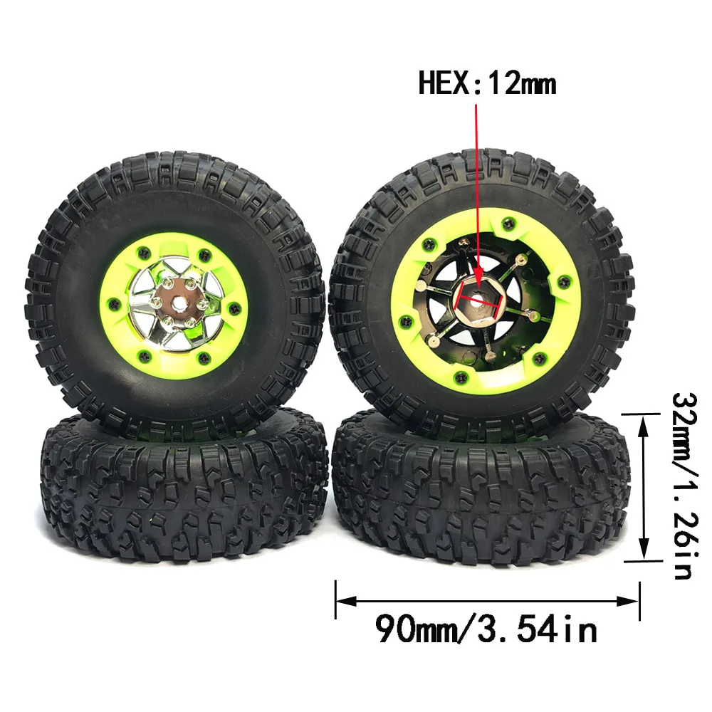 Original Wltoys 12428 12423 Rubber RC Car Wheels Tires for 124018 124019 144001 1/12 FY03 01/02/03/04/05 Q39 Q40 Q46 RC Car