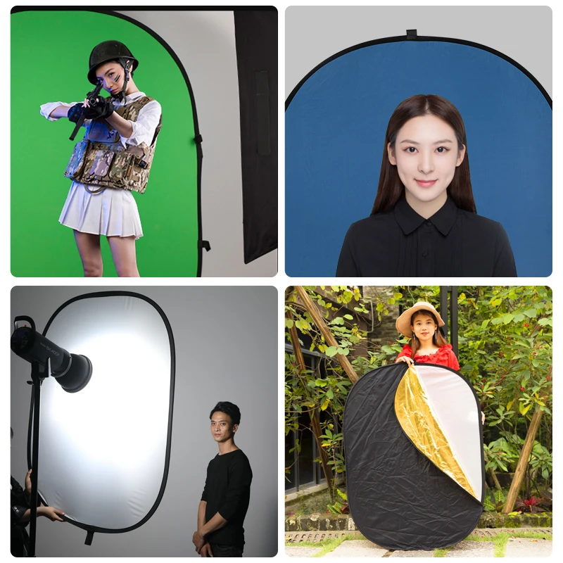 Godox Reflector For Photo Studio Photography Accessories Handhold Collapsible Portable Light Diffuser 7 in 1 Colors Reflector