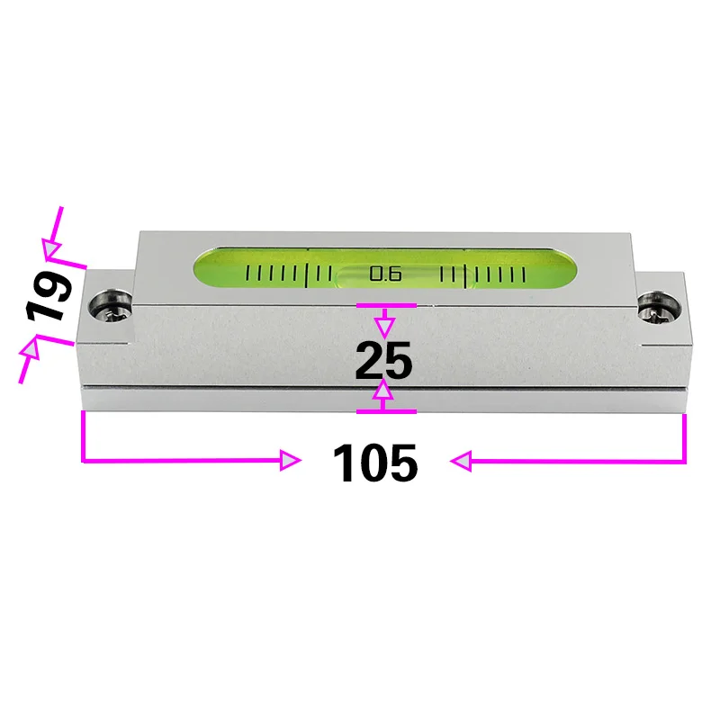 Imagem -02 - Hprecy-máquina de Nível Ajustável Pequena Ferramenta para Nivelamento Alta Precisão Longa Horizontal Bolha Mini Nível de Espiga