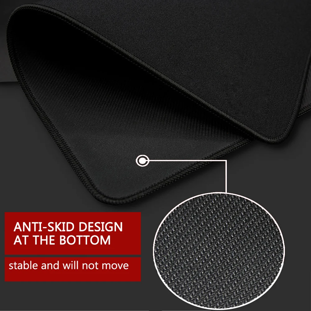 Mairuige Mouse Pad Accessories Black Triangle Exquisite Black Seam Gaming Mouse Pad Computer Notebook Office Non-slip Mousepad image 4