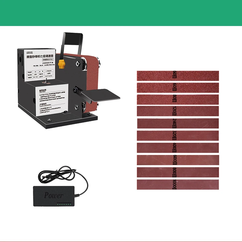 

Миниатюрная миниатюрная электрическая ленточная машина, полировальный аппарат «сделай сам», шлифовальная машина с фиксированным углом, Настольный станок для заточки ножей