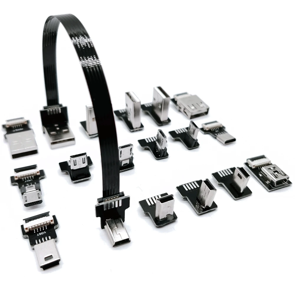 FFC Micro Mini  USB FPV Dünne Dünne Flache Weiche flexible FPC ladung Kabel für FPV Bürstenlosen Handheld Gimbal monitor