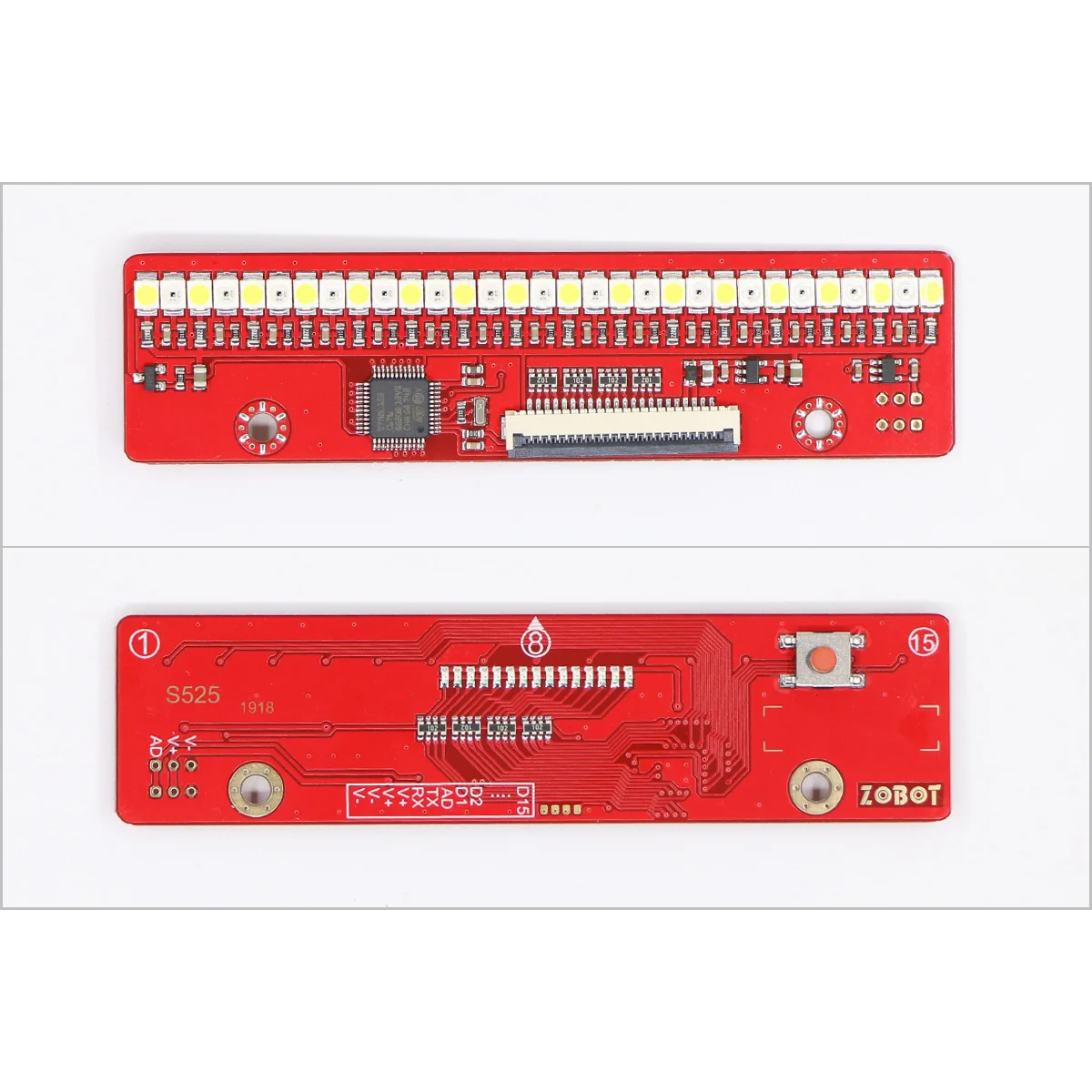 15-channel Array Gray-scale Line-following Sensor 01/serial Port/linear/offset Output/S525