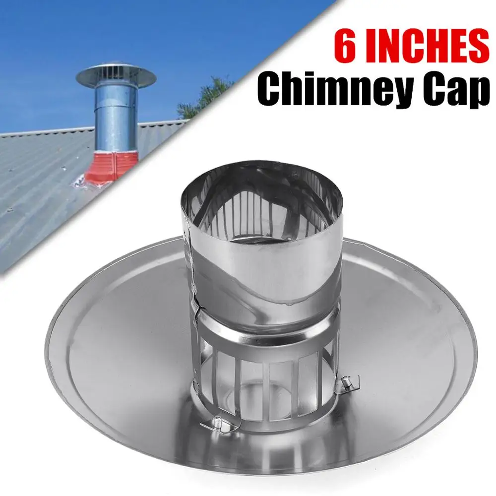 Chapéu de chaminé de 6 polegadas, chuva, ventilação de telhado em forma de cogumelo