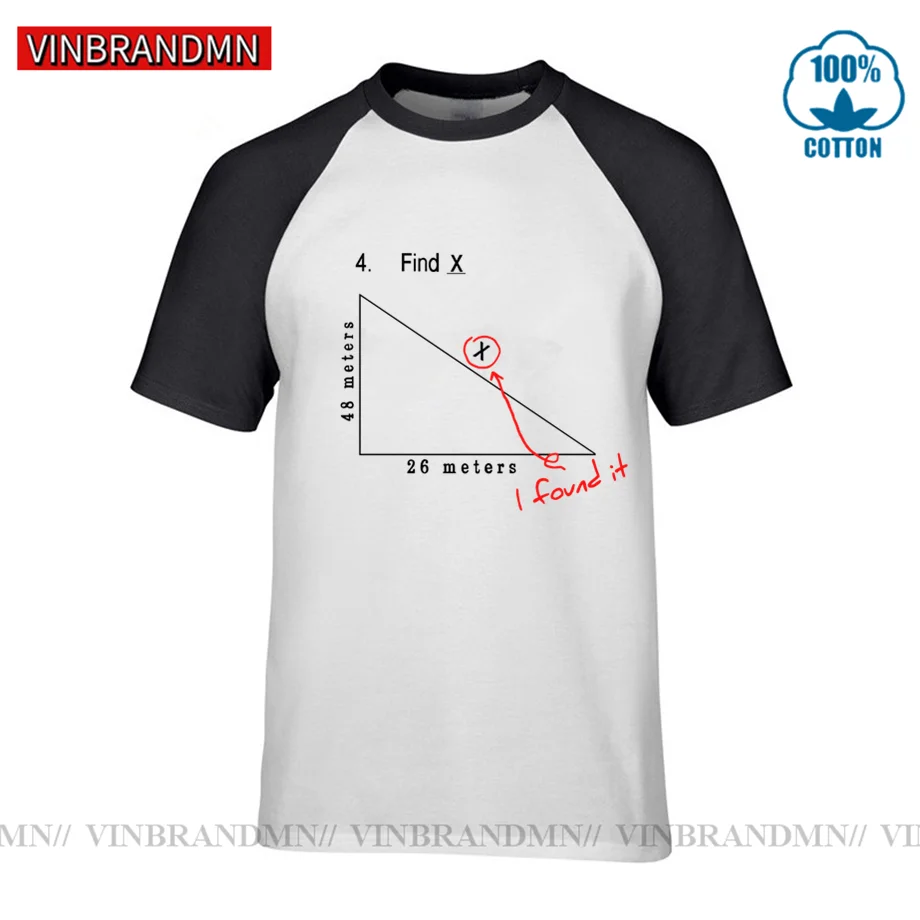 Vinbrandmn I Found It Mathematics Tshirt men Funny Math Triangle T-shirt Pi Rate tshirt Mathematical Pi Day Tops 2021 Newest Tee