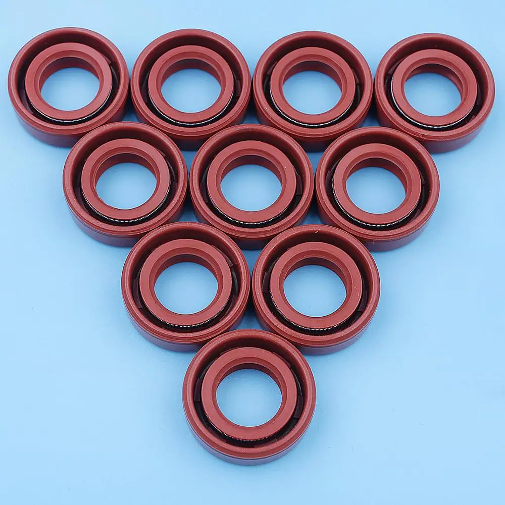 10pcs/lot Oil Dust Seal 12x22x7mm For TC Double Lips w/ Spring Metal Case 12mmx22mmx7mm Replacement Spare Parts Garden Tools