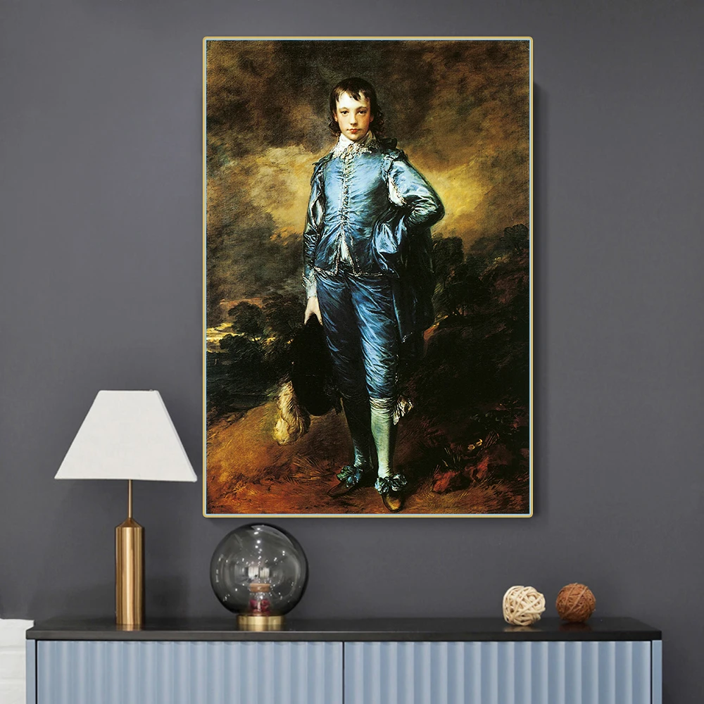 

Citon Thomas Gainsborough《The Blue Boy》Canvas Art Oil Painting Artwork Poster Picture Modern Wall decor Home Decoration