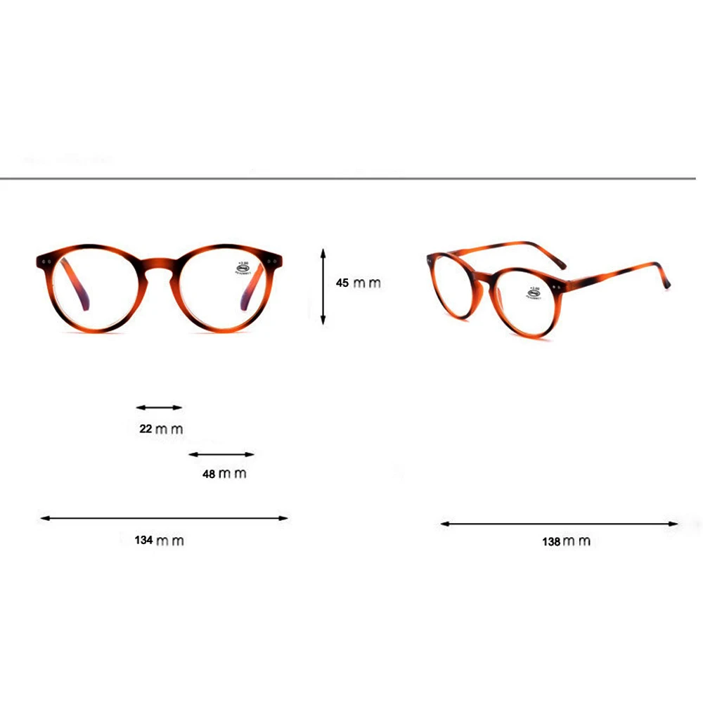 Gafas de lectura graduales multifocales para hombre y mujer, lentes de lectura con montura redonda Anti luz azul, alta calidad + 1,0 + 1,5 + 1,75 + 2,0 + 2,5 + 3 + 3,5 + 4