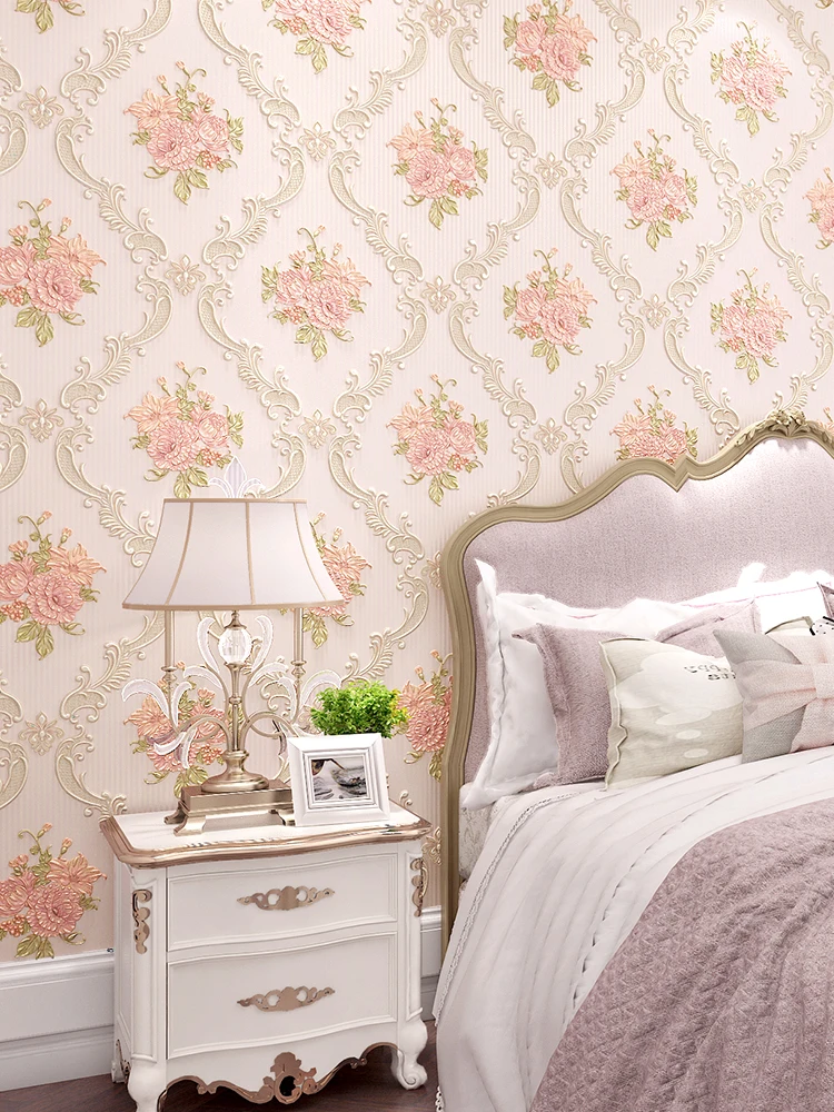 beibehang Retro American Country Pastoral Flowers wallpaper for walls 3 d Bedroom Living Room wall papers home decor panel wall