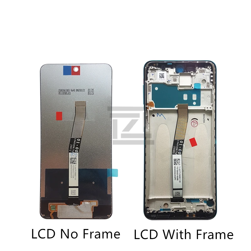 For Xiaomi Redmi Note 9S LCD Display Touch Screen Digitizer Assembly With Frame For Redmi Note 9 Pro Display Repair Parts 6.67\