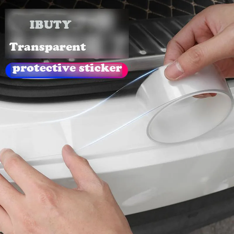 For Geely Tugella Xingyue FY11 2020 2021 Transparent Car Door Sill Protection Strip Auto Trunk Threshold Guard Trim Stickers