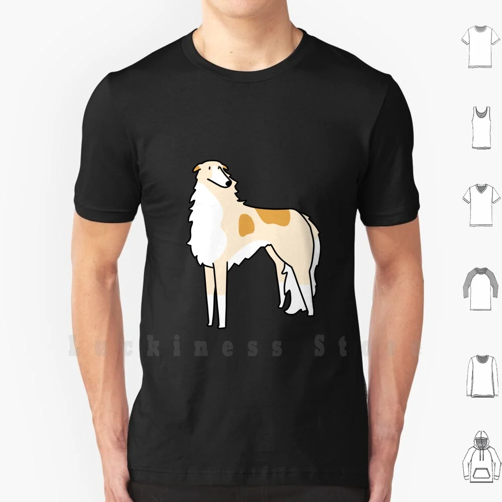 Borzoi T Shirt 6xl Cotton Cool Tee Borzoi Dog Dogs Dog Breed Dog Breeds Animals Pet Pets Fluffy Beige Red Orange Gold Cartoon