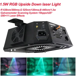 1.5W RGB Upside Down laser Light Recharge RGB Laser Projection Lamp Stage Lighting Show for Home Party KTV DJ Dance Floor