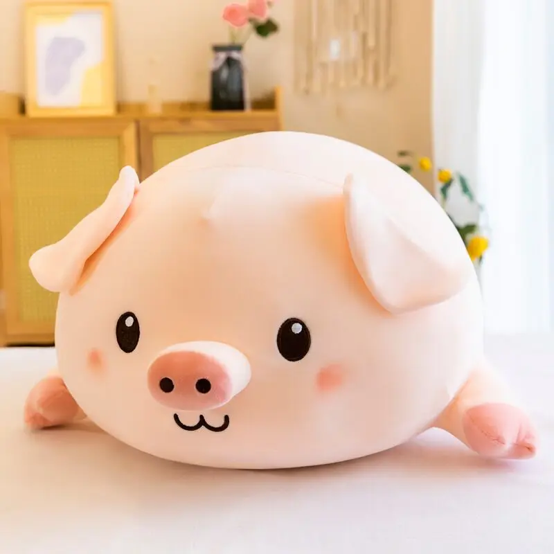 Peluche de dibujos animados para niña, almohada suave de cerdo Rosa Kawaii, cojín de peluche, regalo de Navidad de San Valentín