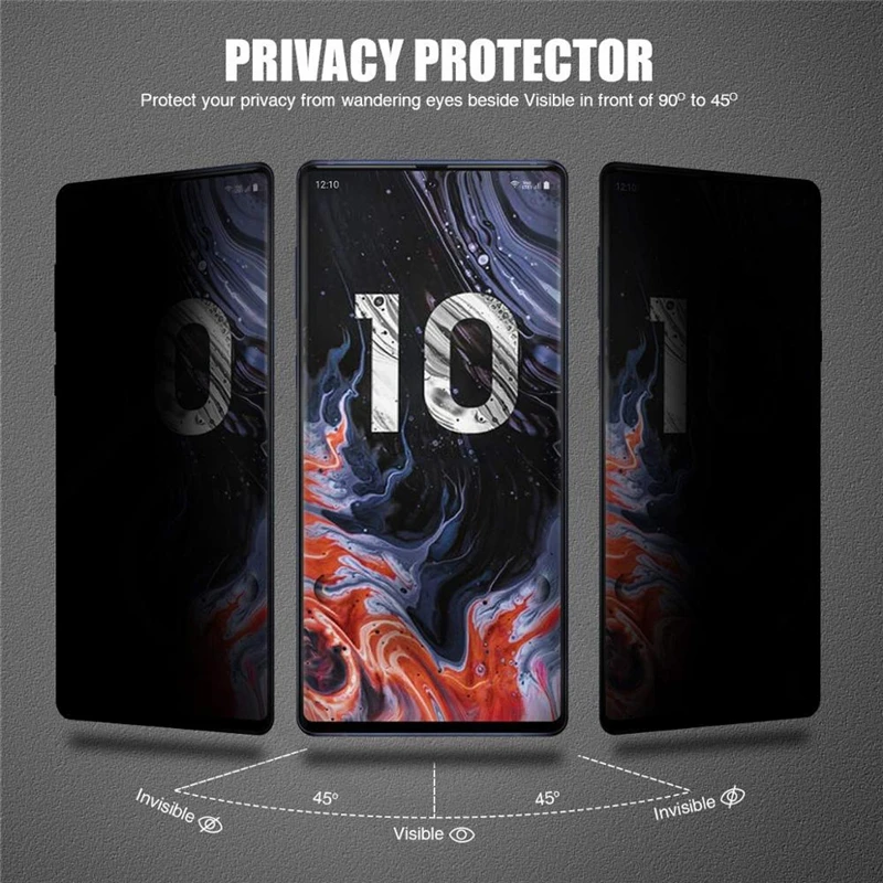 Privacy UV Tempered Glass Film For Samsung Galaxy S22 S21 Ultra S10 S8 S9 S20 Plus Note 10 20 8 9 Anti Peep Screen Protector