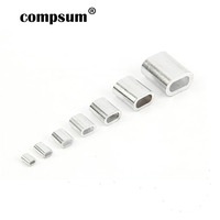 Aluminum  Sleeves Oval Crimping Tube Wire Crimp  wire rope Aluminum Ferrules 0.5mm to 2mm