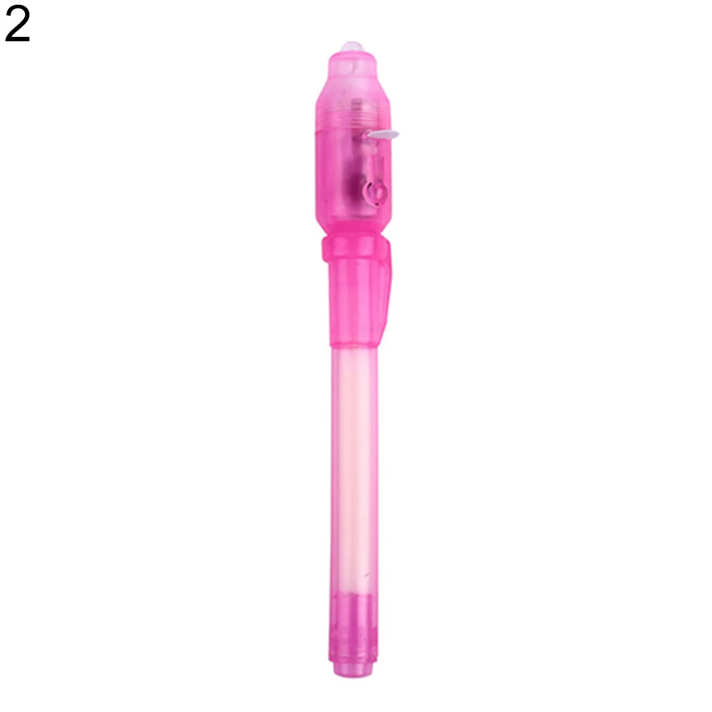 Children Kids Secret Message Invisible Ink LED Detector Lights Pens Ballpens
