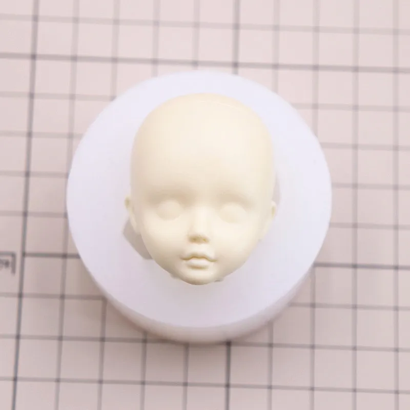 Ultra-light clay BJD silicone face mold, stone plastic clay soft pottery fondant handmade mold Q version 7#